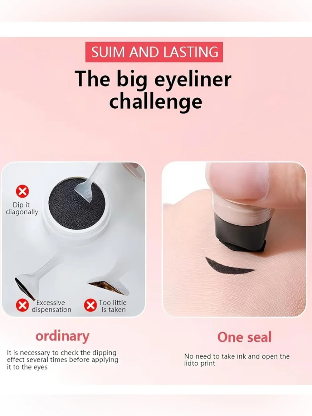 Winged Eyeliner Stamp Pen — Black